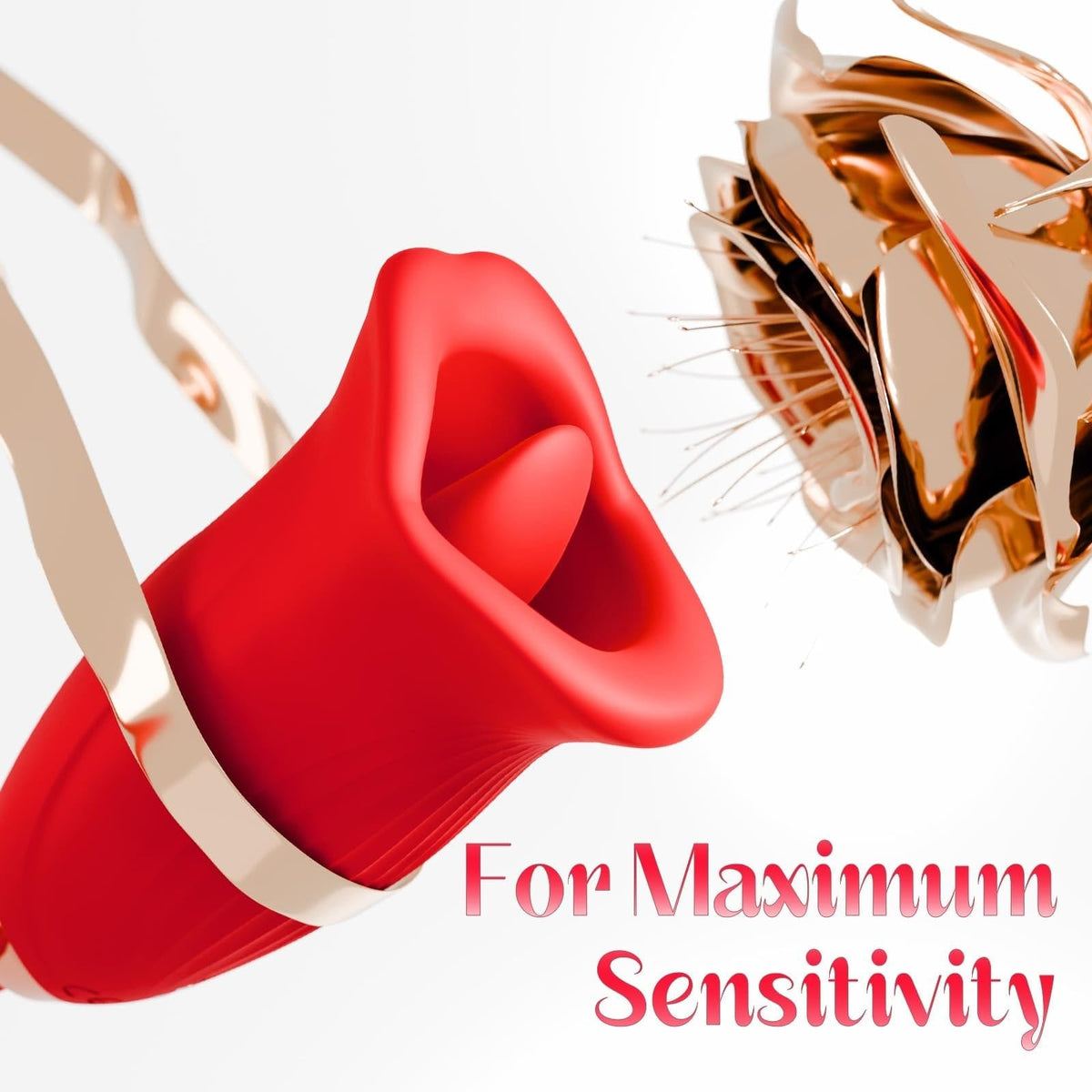Rose Kissing Clit and G-Spot Vibrator - 3-in-1 Rose Toy