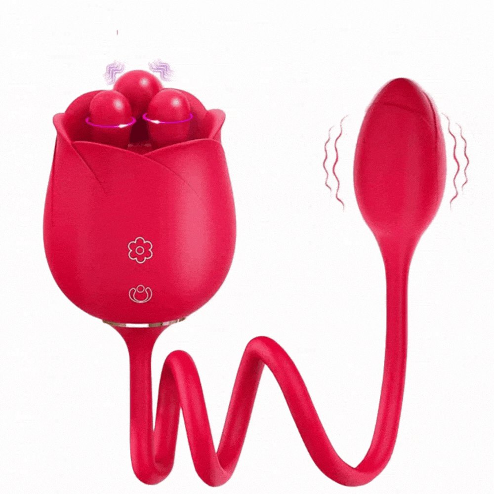 Rose Kneading Vibrator Set - Vibrating Rose Toy