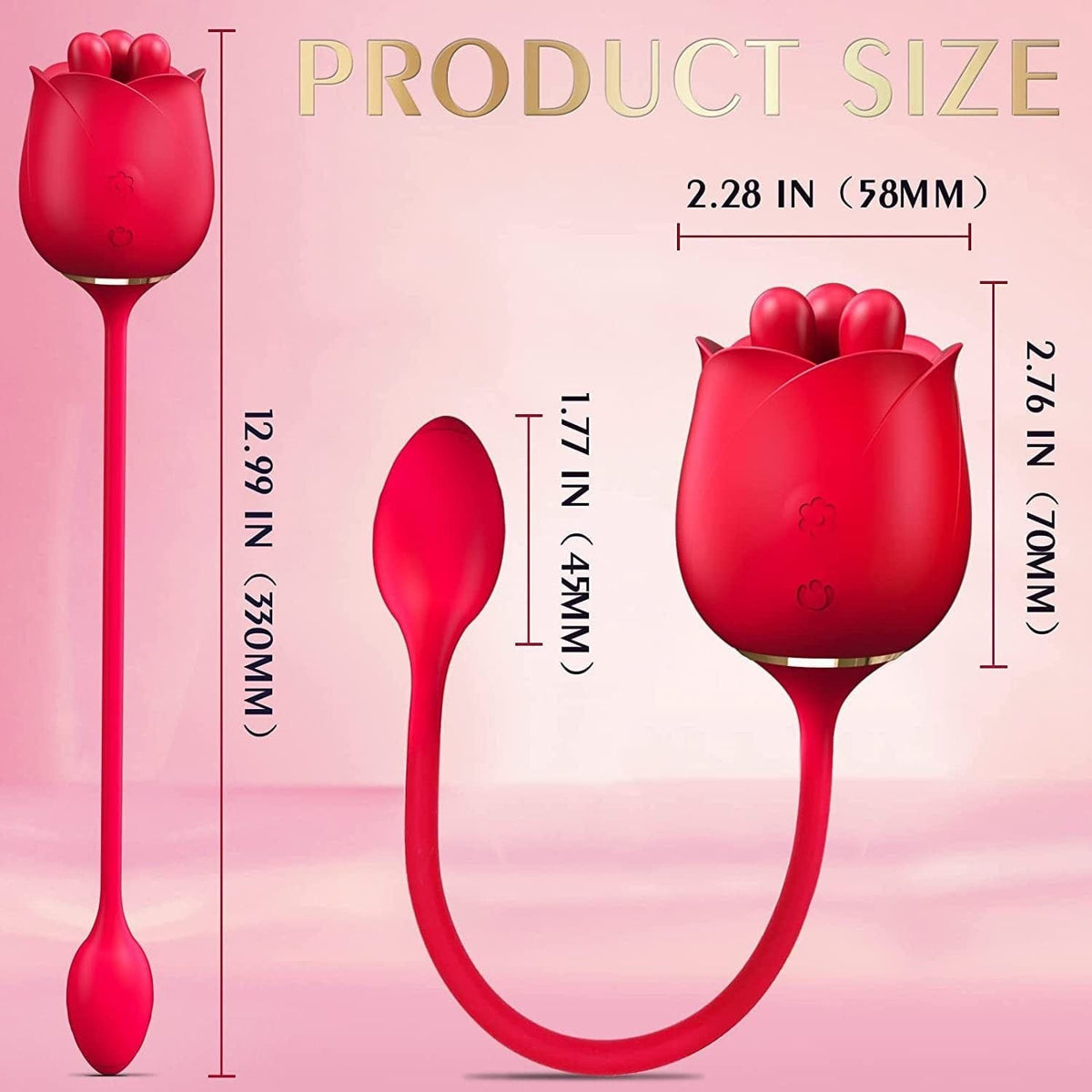 Rose Kneading Vibrator Set - Vibrating Rose Toy