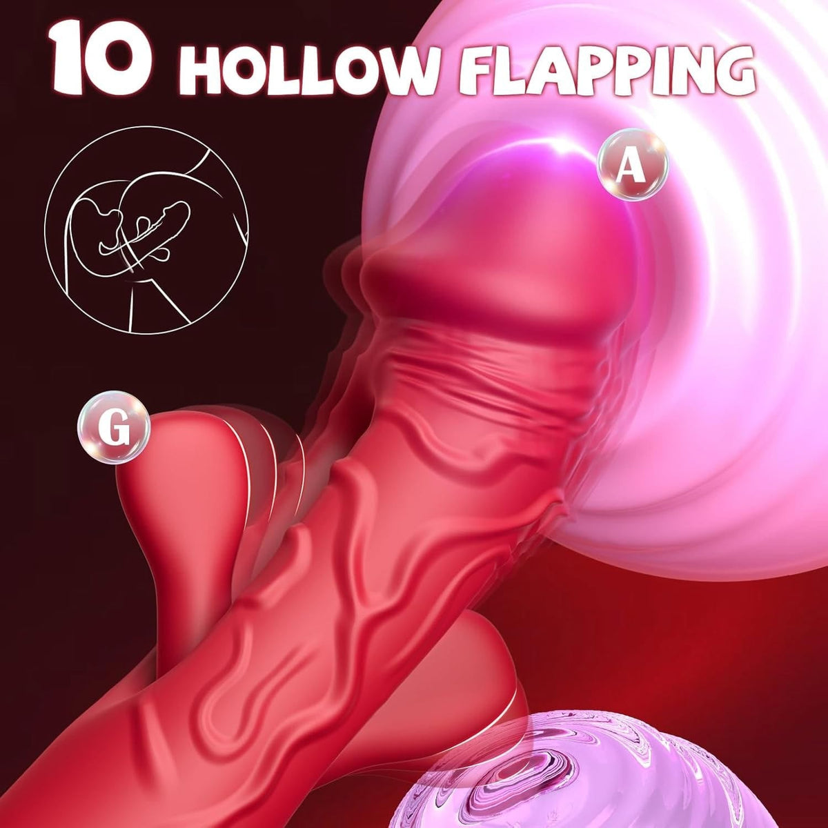 Rose Licking G-Spot Rabbit Dildo - Rabbit G-Spot Vibrator