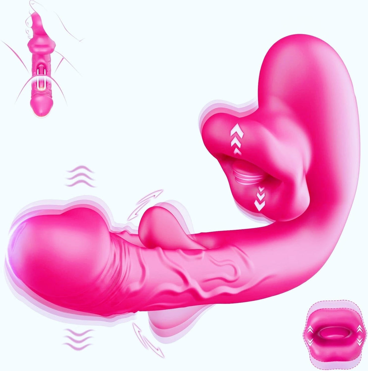Rose Licking G-Spot Rabbit Dildo - Rabbit G-Spot Vibrator