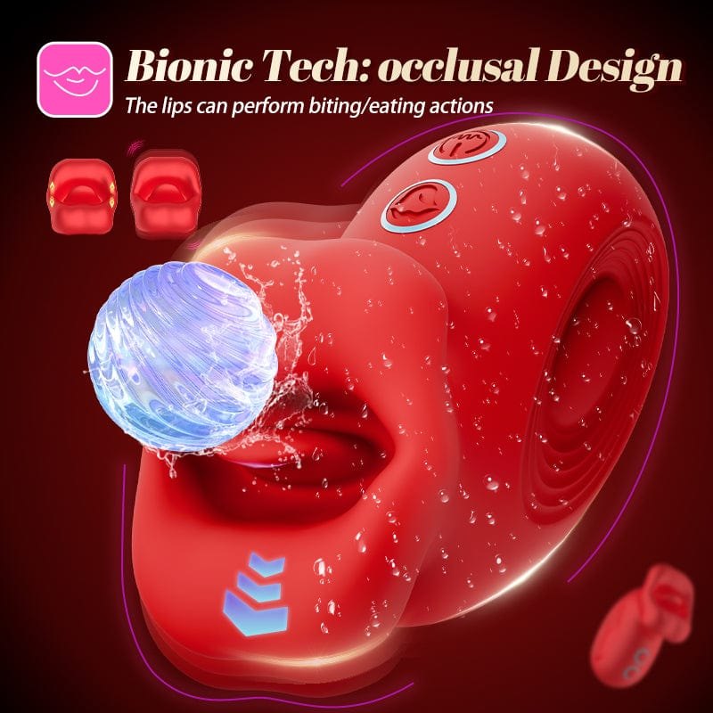 Rose Lip Biting Clit Vibrator - Rose Clit Stimulator Toy
