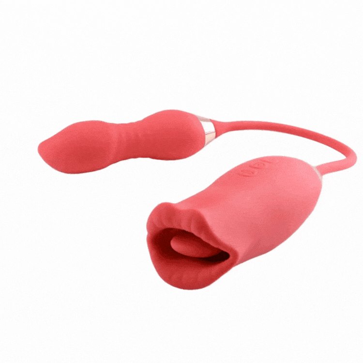 Rose Lips Kissing Vibrator - Rose Clit Licking Toy