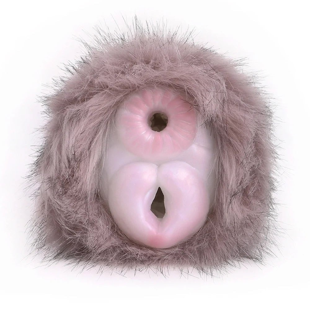 Rose Mauve Dual Entry Masturbator - Furry Male Masturbator