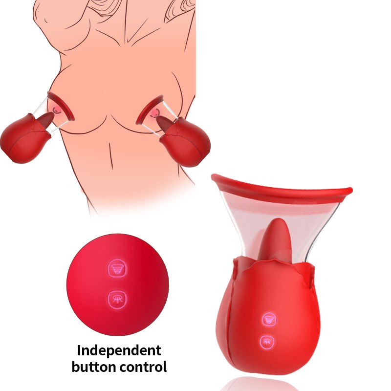 Rose Nipple Suction Vibrator - Nipple Suckers Toy