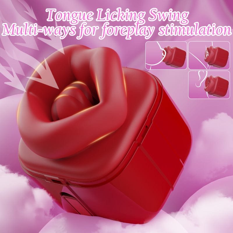 Rose Oral Suction Clitoral Vibrator - Tongue and Suction Toy