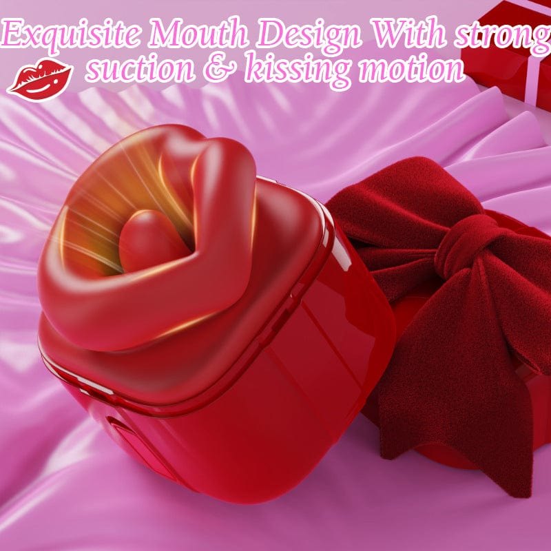 Rose Oral Suction Clitoral Vibrator - Tongue and Suction Toy