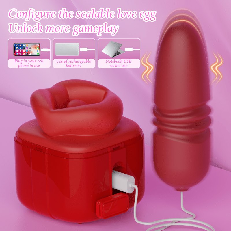 Rose Oral Suction Clitoral Vibrator - Tongue and Suction Toy