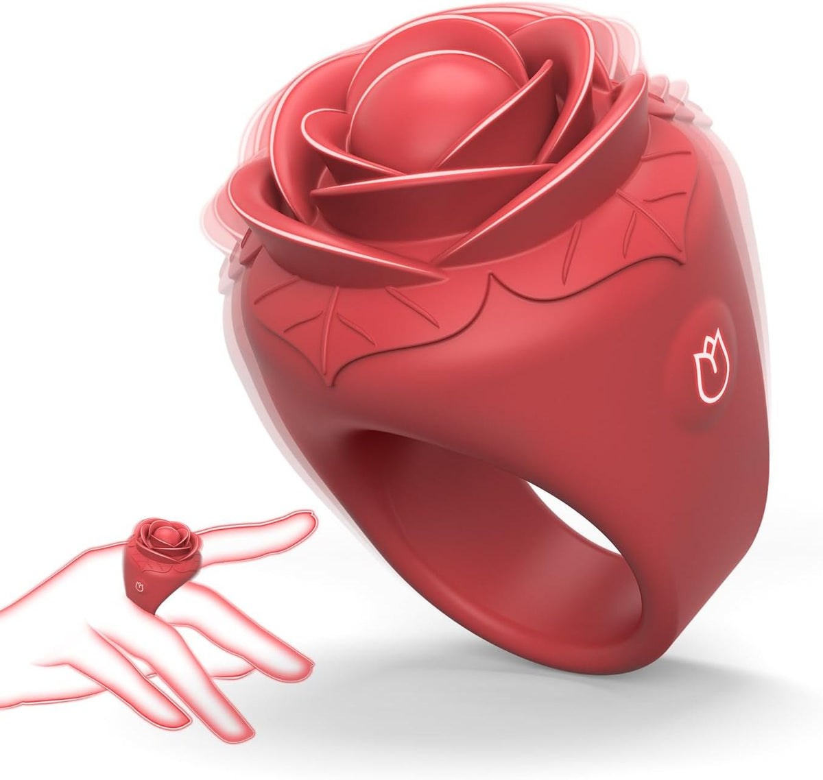 Rose Ring Vibrator for Nipple & Clit - Couples Vibrator Ring