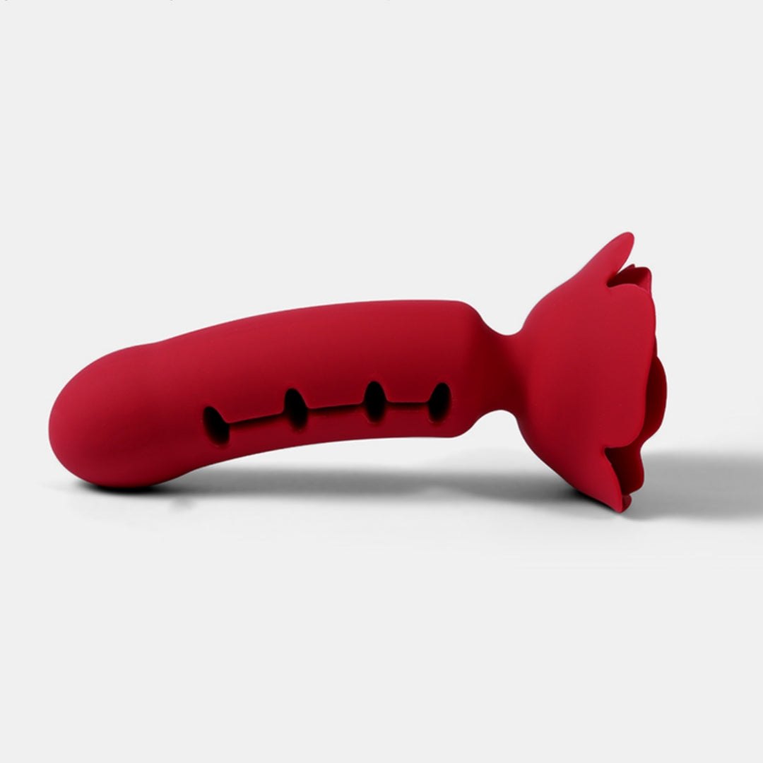 Rose Shape Silicone Mouth Gag - Adjustable Strap Set