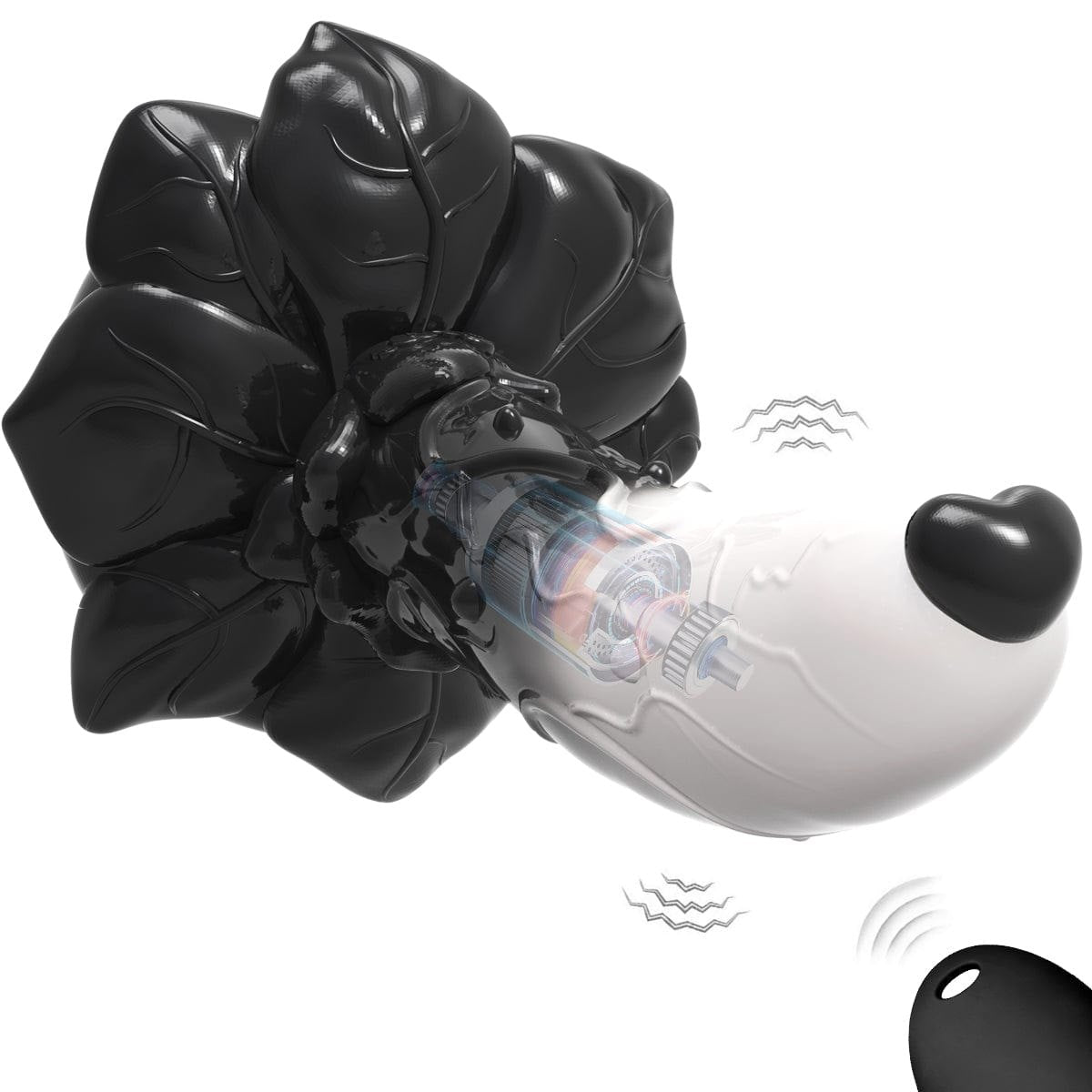 Rose Shaped Fantasy Dildo - Silicone Suction Cup Dildo