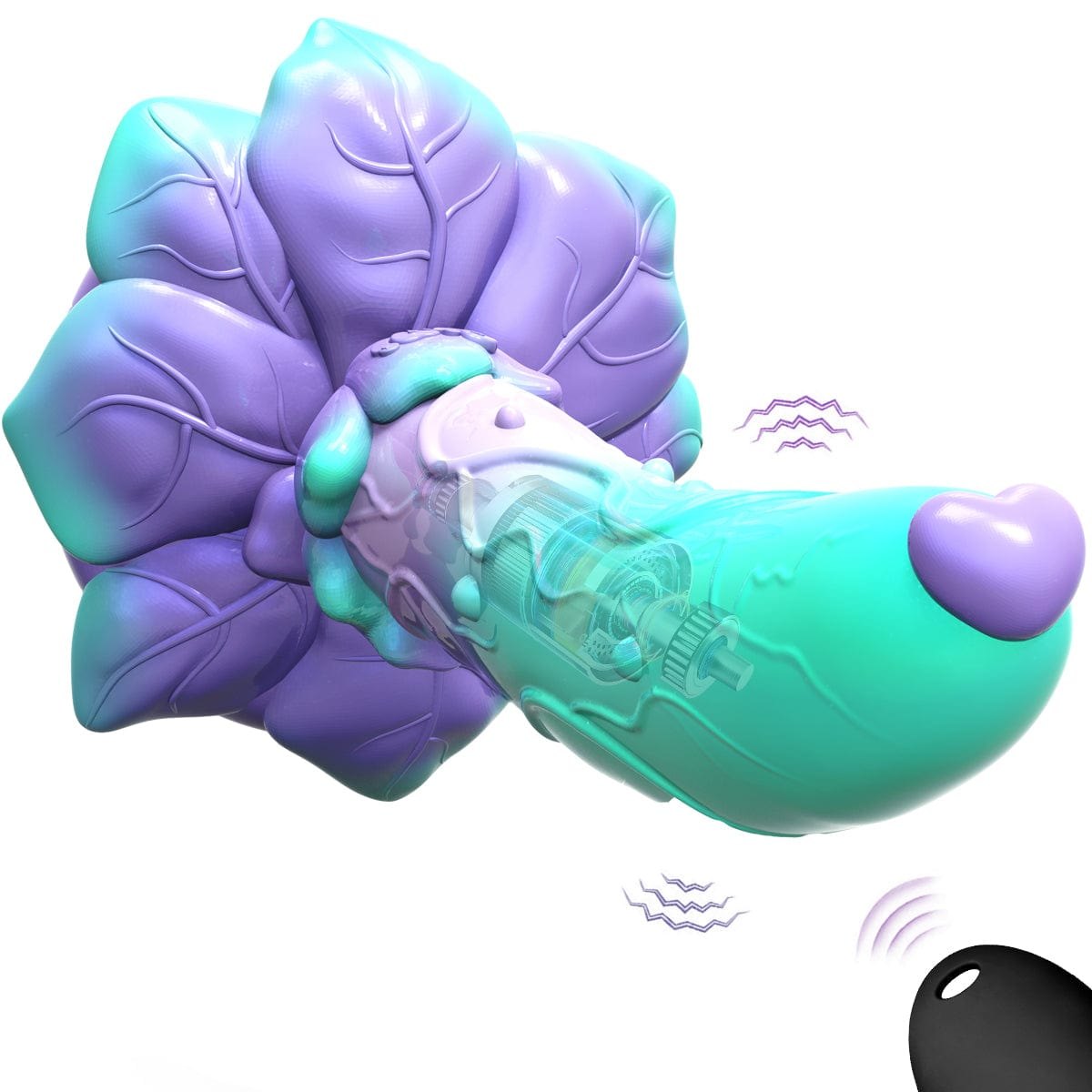 Rose Shaped Fantasy Dildo - Silicone Suction Cup Dildo