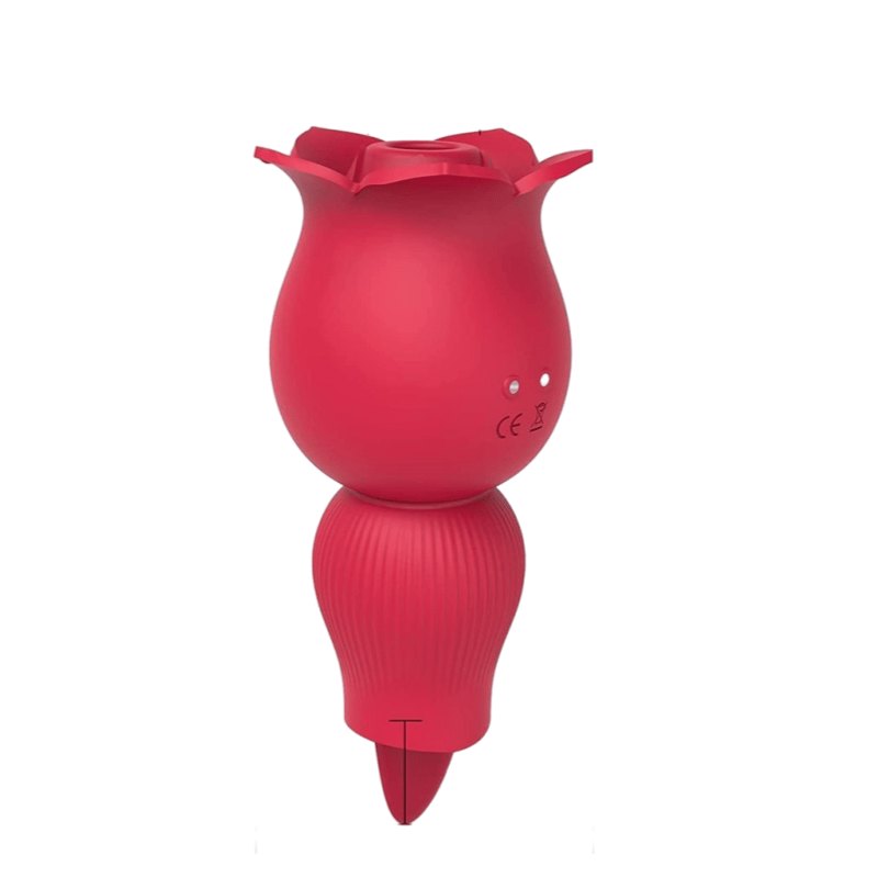 Rose Sucking & Tongue Vibrator - Clitoral Suction Vibrator