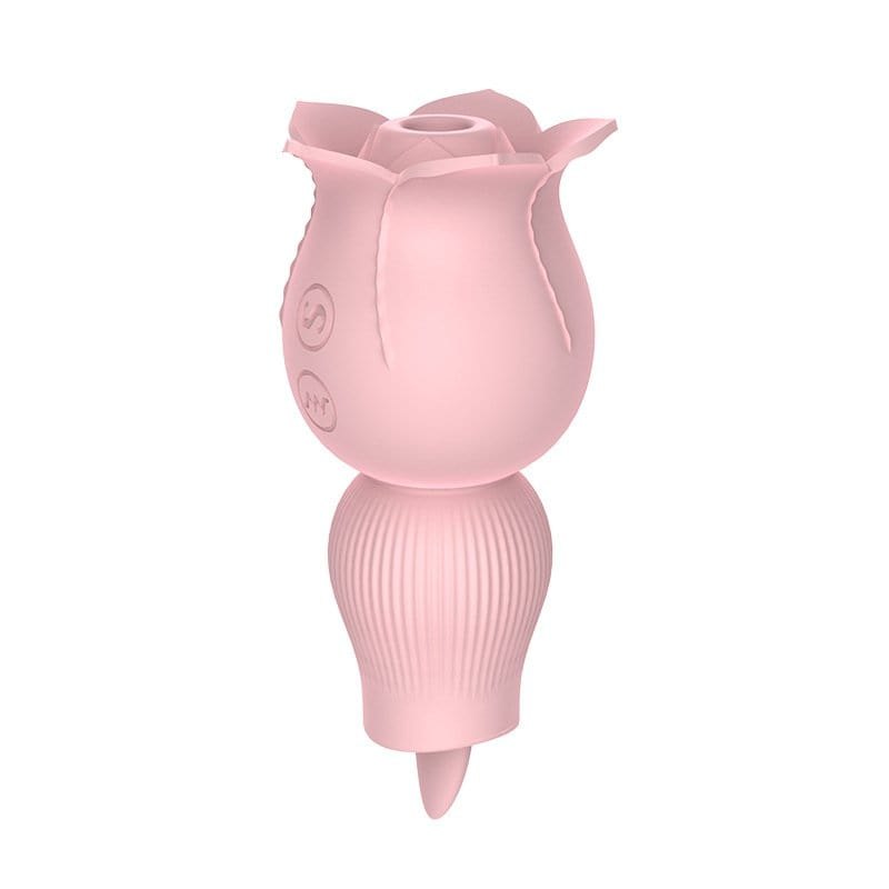 Rose Sucking & Tongue Vibrator - Clitoral Suction Vibrator