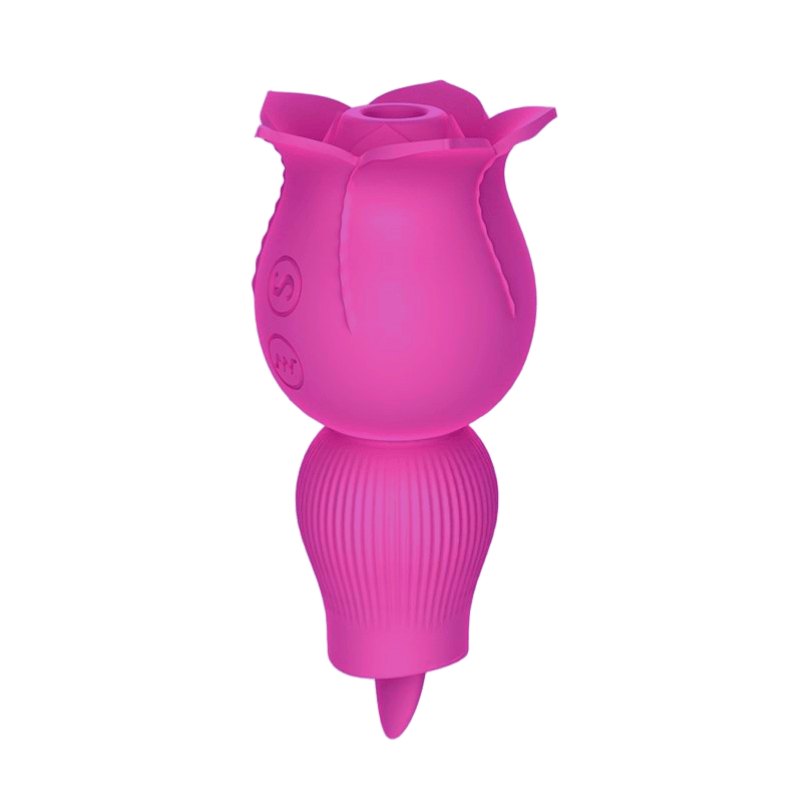 Rose Sucking & Tongue Vibrator - Clitoral Suction Vibrator