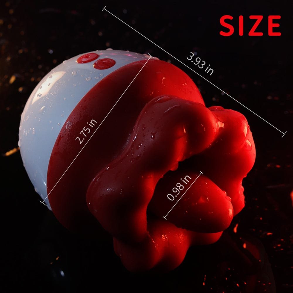 Rose Suction Vibrator with Tongue - Clitoral Suction Vibrator