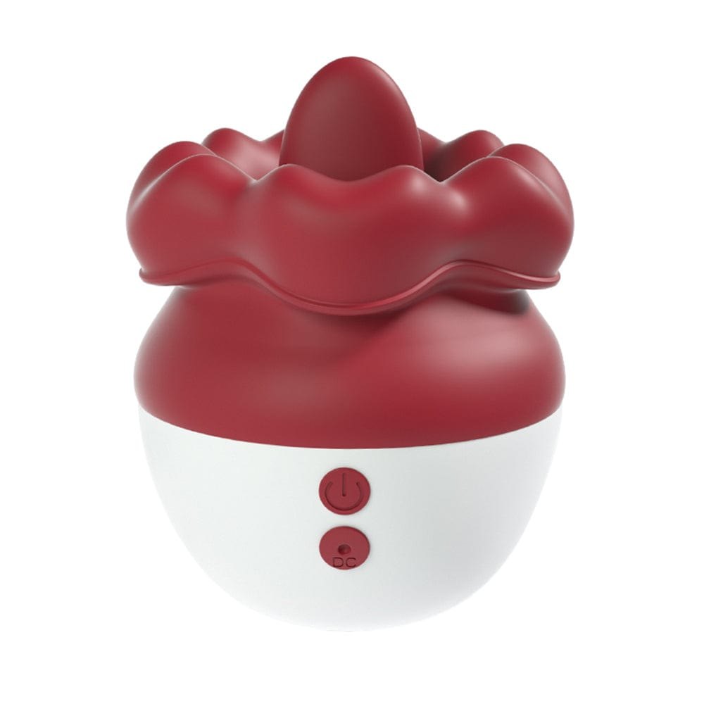 Rose Suction Vibrator with Tongue - Clitoral Suction Vibrator