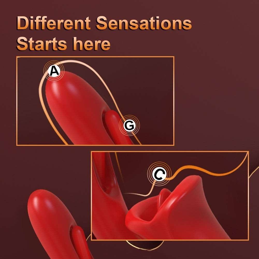 Rose Tongue Clit Sucker Vibrator - Clitoral Suction Toy