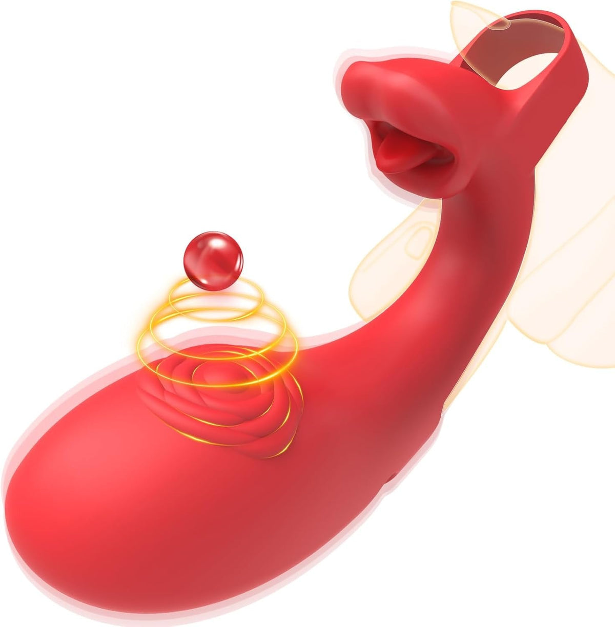 Rose Tongue Finger Clit Vibrator - Clitoral G-Spot Toy