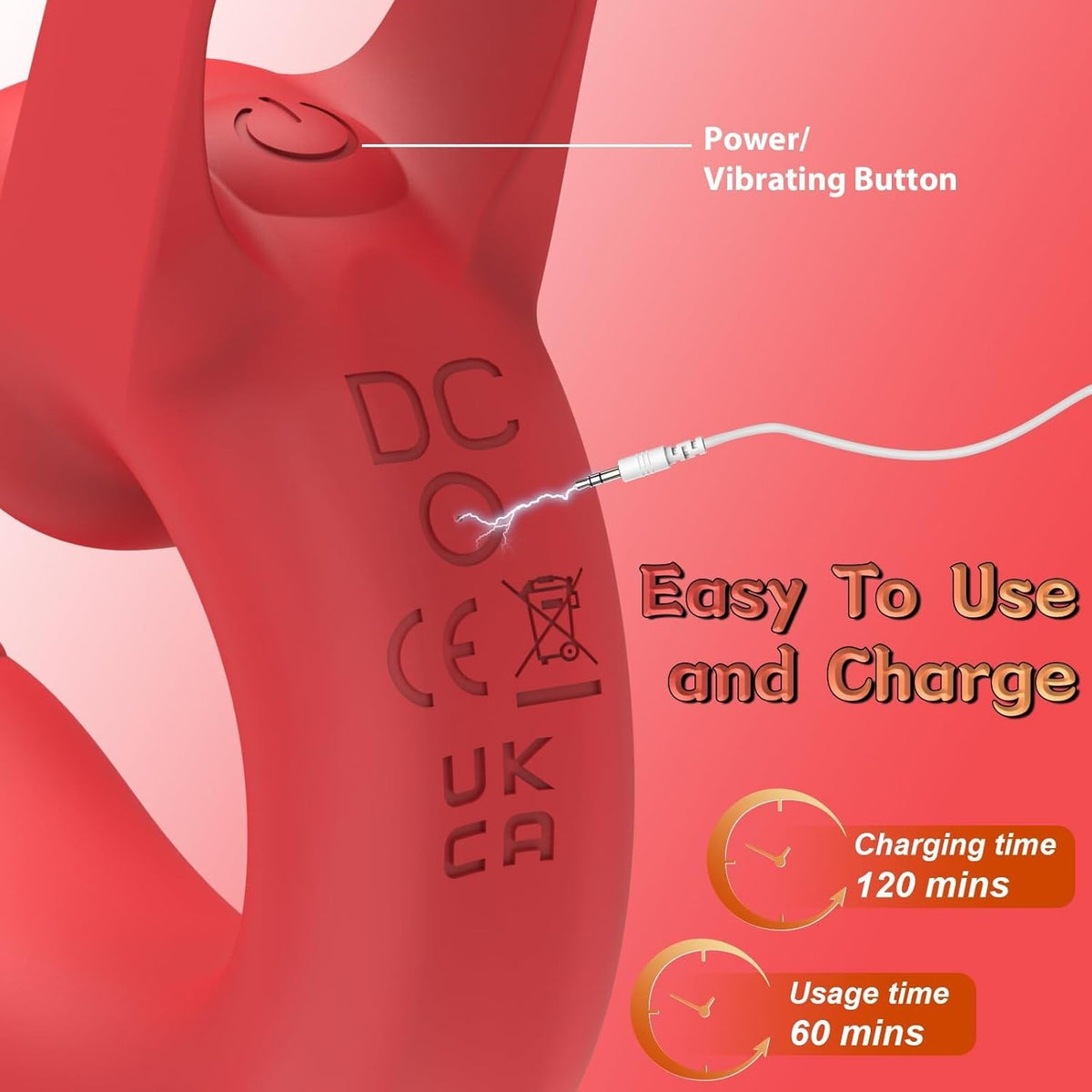 Rose Tongue Finger Clit Vibrator - Clitoral G-Spot Toy