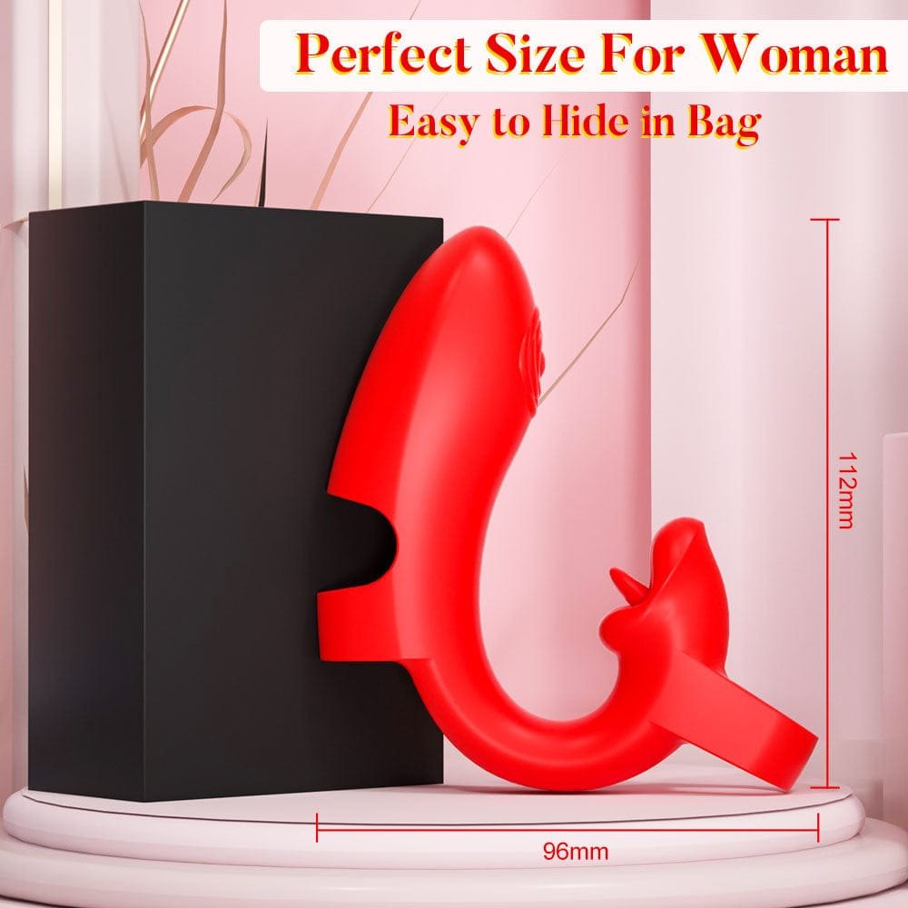 Rose Tongue Finger Clit Vibrator - Clitoral G-Spot Toy