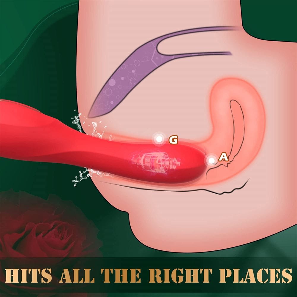 Rose Tongue G-Spot Vibrator - Dual Stimulation Rose Toy