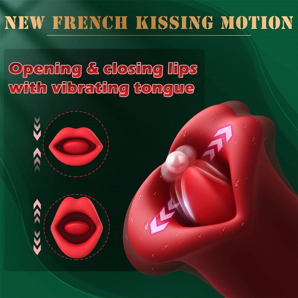 Rose Tongue G-Spot Vibrator - Dual Stimulation Rose Toy
