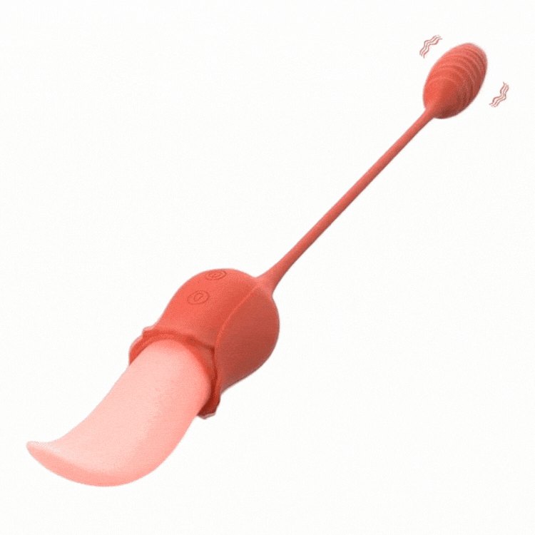 Rose Tongue Licker with Bullet Egg - Clit Stimulator