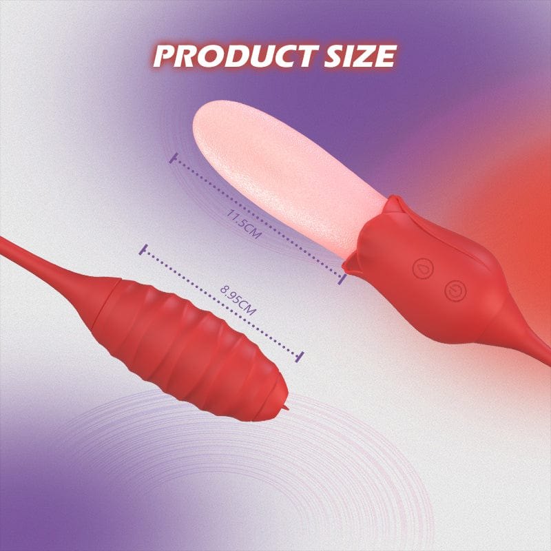 Rose Tongue Licker with Bullet Egg - Clit Stimulator
