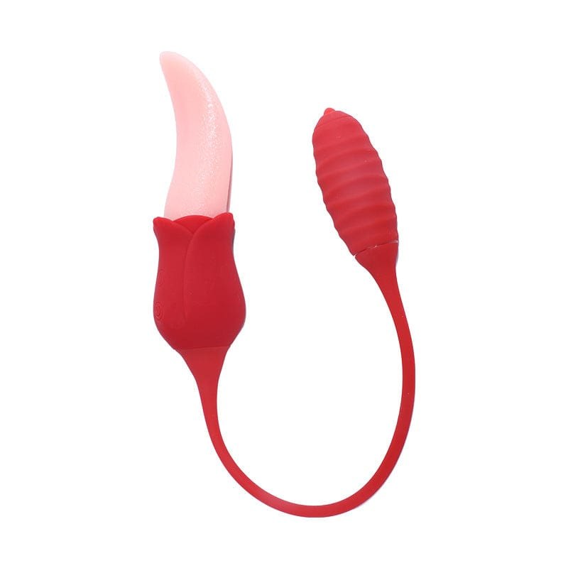 Rose Tongue Licker with Bullet Egg - Clit Stimulator
