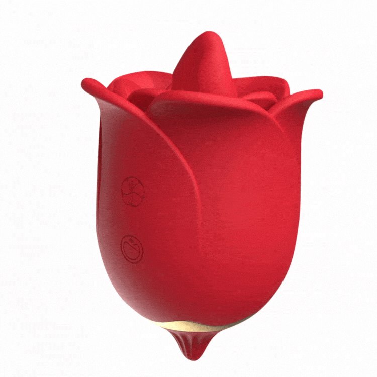 Rose Tongue Licking Clit Vibrator - Clit Sucking Toy