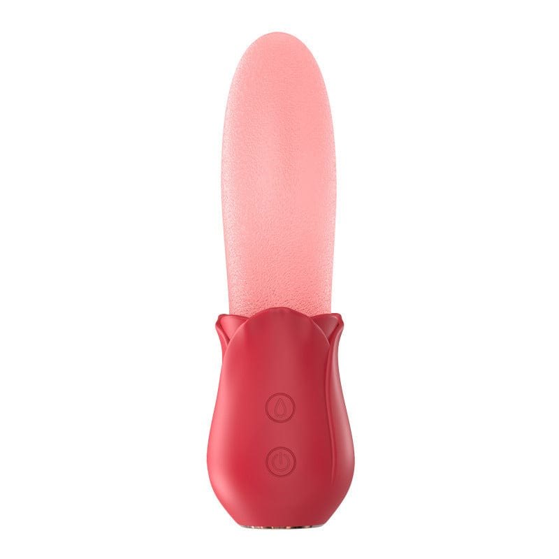 Rose Tongue Licking Clit Vibrator - Clitoral Stimulator Toy