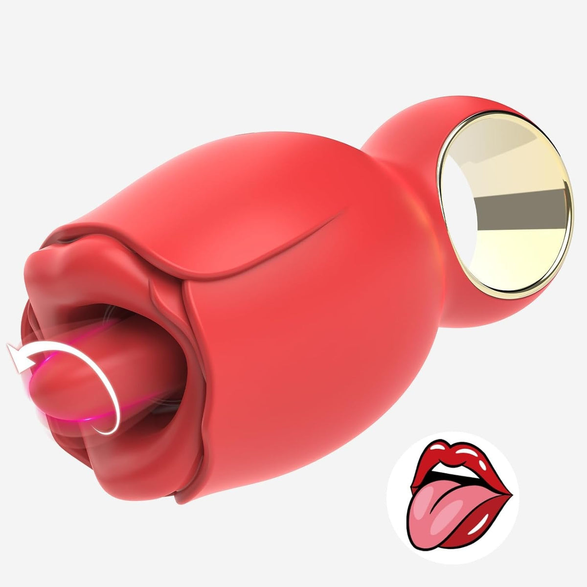 Rose Tongue Licking Vibrator - Rose Clit Stimulator Toy