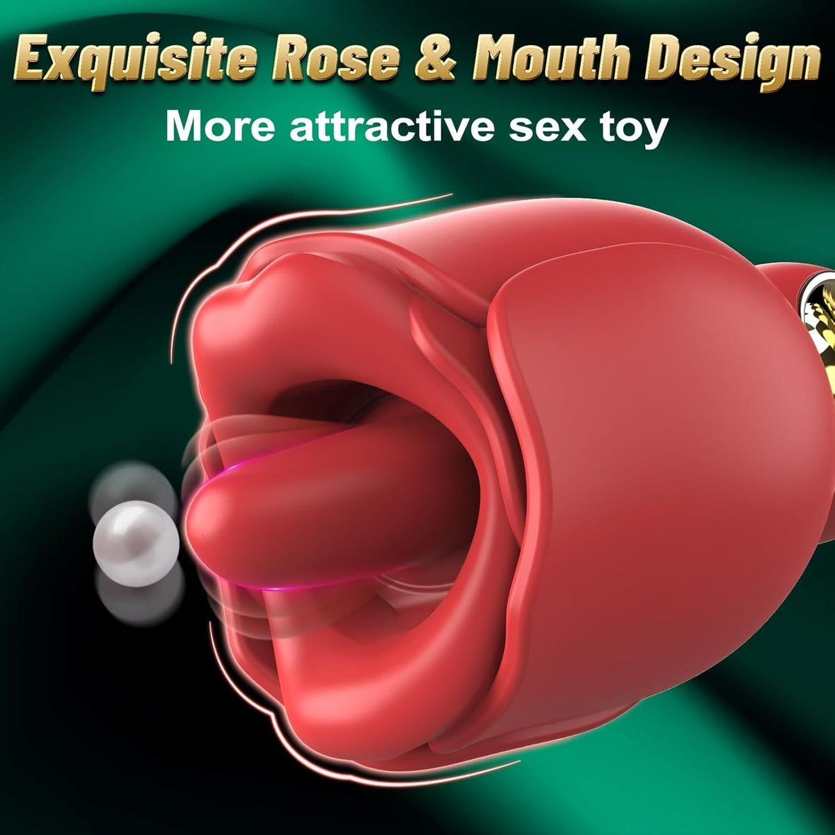 Rose Tongue Licking Vibrator - Rose Clit Stimulator Toy
