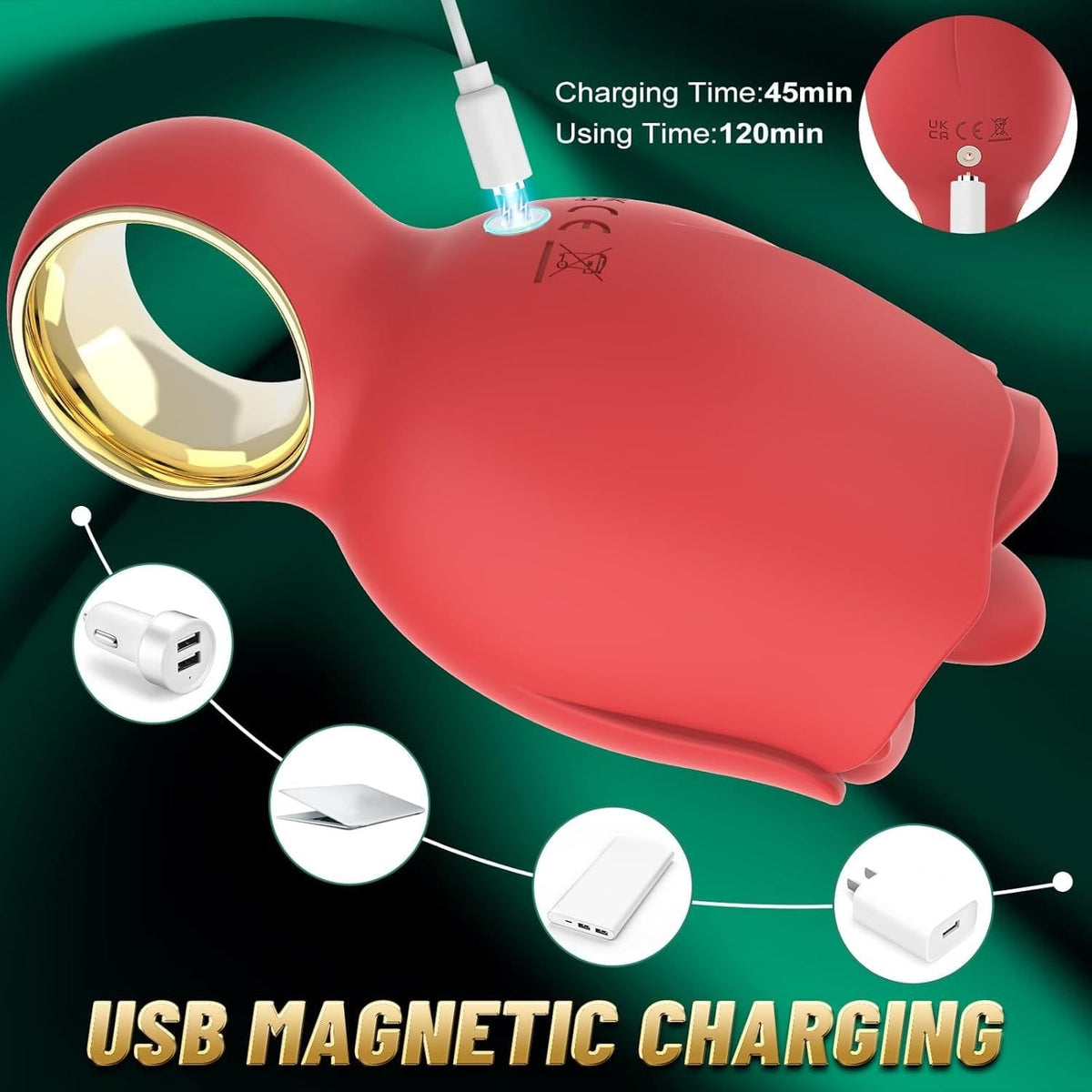Rose Tongue Licking Vibrator - Rose Clit Stimulator Toy