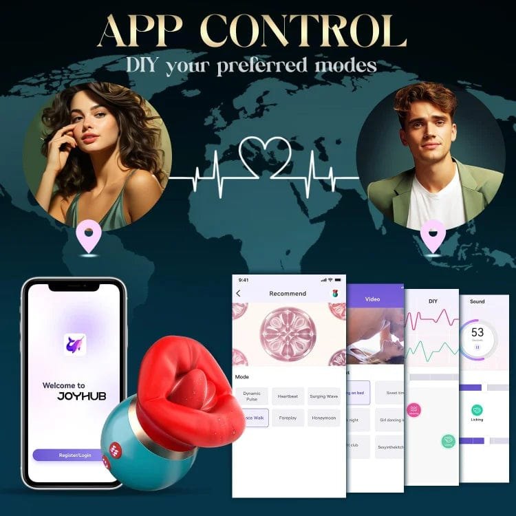 Rose Tongue Suction Vibrator - App Controlled Clit Sucker