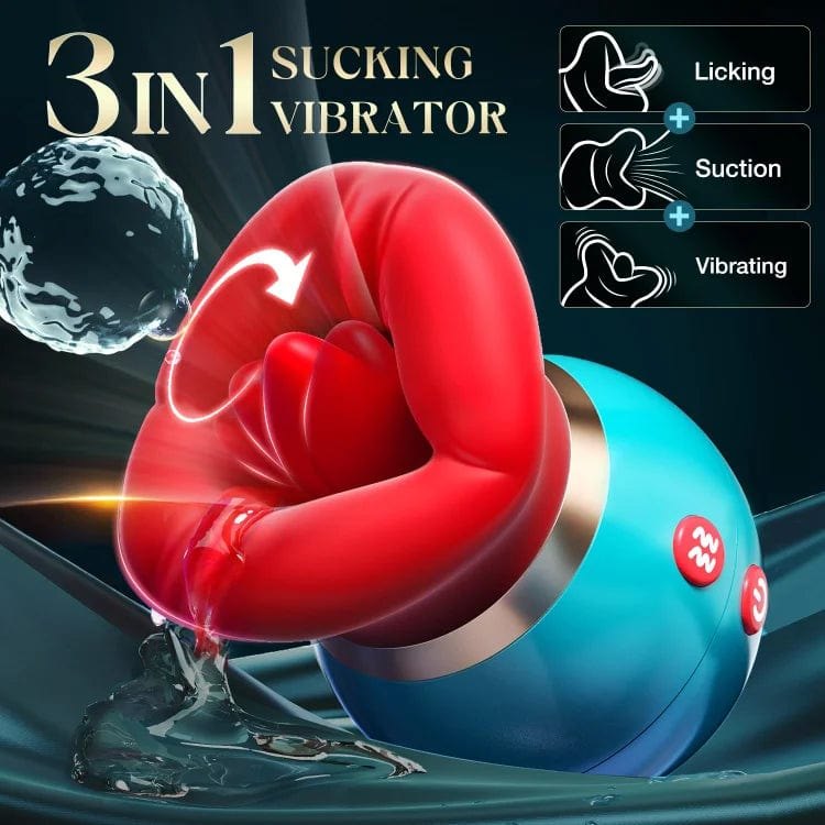 Rose Tongue Suction Vibrator - App Controlled Clit Sucker