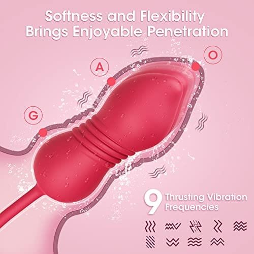 Rose Toy with Jumping Egg - Tongue Licking Clit Sucker