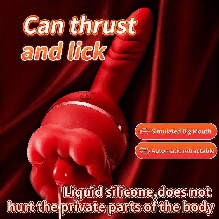 Rose Toy with Thrusting G-Spot Shaft - Clit Stimulator