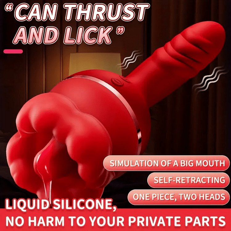 Rose Toy with Thrusting G-Spot Shaft - Clit Stimulator