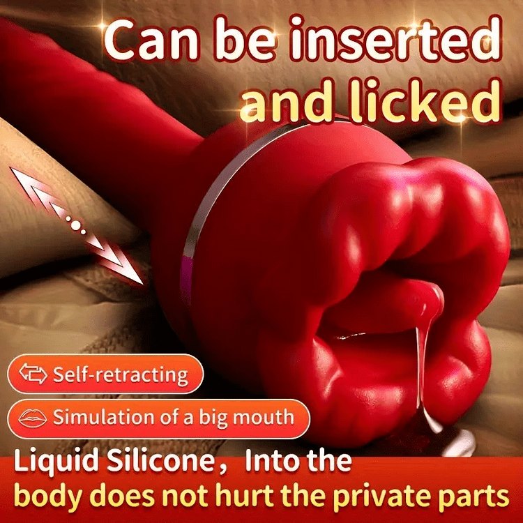 Rose Toy with Thrusting G-Spot Shaft - Clit Stimulator