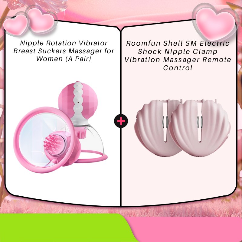 Rotating Nipple Suction Vibrator Pair - Nipple Suckers