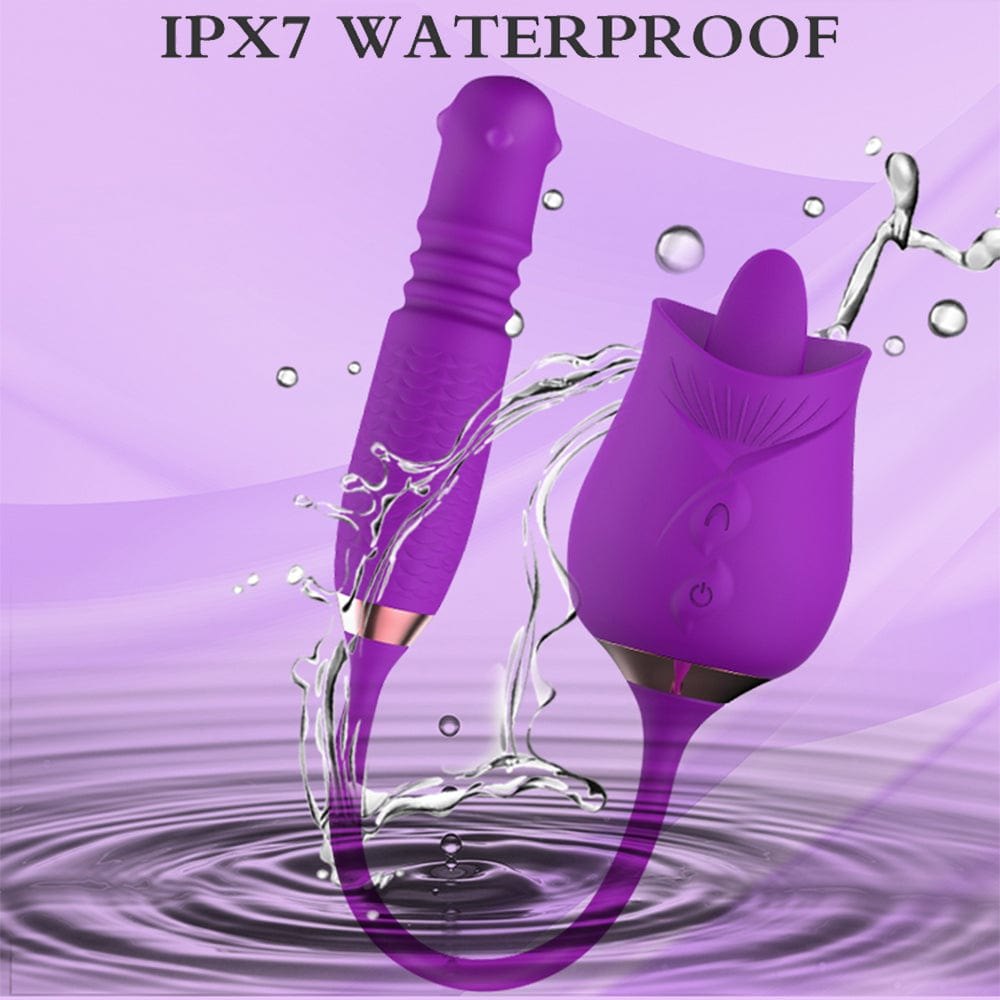 Rotating Pearl G-Spot Rose Toy - Silicone Clit Sucker Toy
