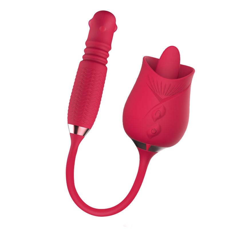 Rotating Pearl G-Spot Rose Toy - Silicone Clit Sucker Toy