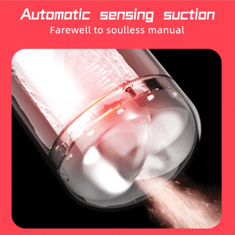 Rotating Sound Male Masturbator - ABS Silicone Stroker