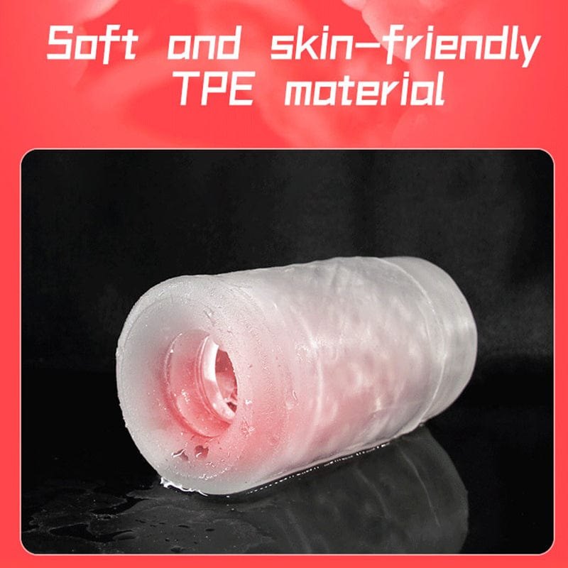 Rotating Sound Male Masturbator - ABS Silicone Stroker