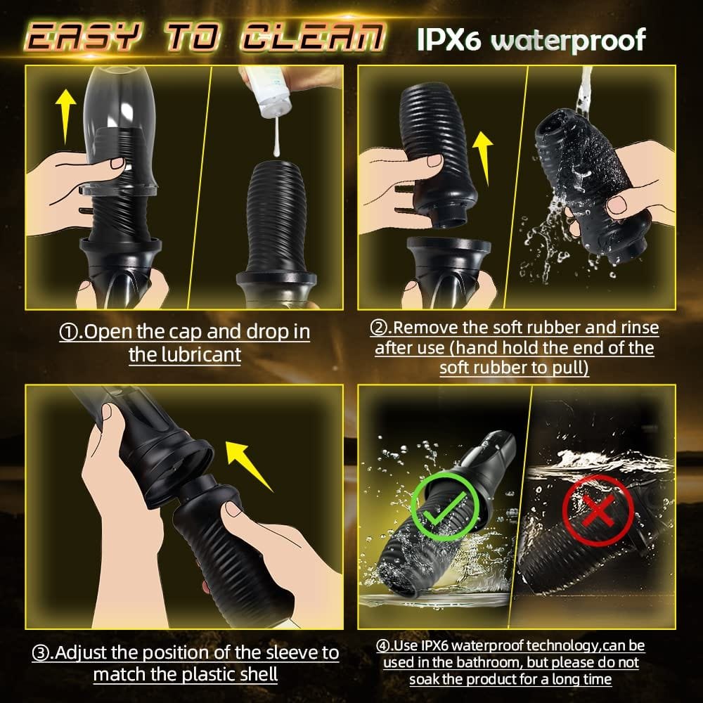 Rotating Vibrating Male Masturbator - Rotating Stroker Toy
