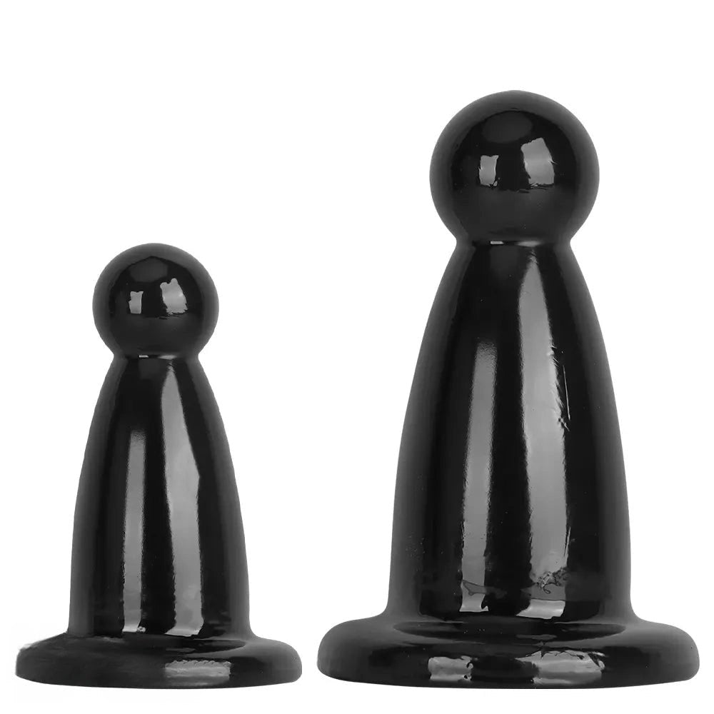 Rounded PVC Butt Plug, 2 Sizes - Thick Anal Plug