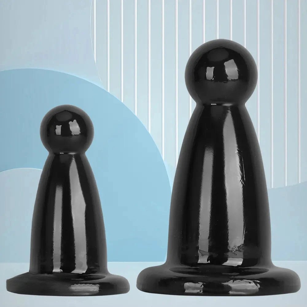 Rounded PVC Butt Plug, 2 Sizes - Thick Anal Plug