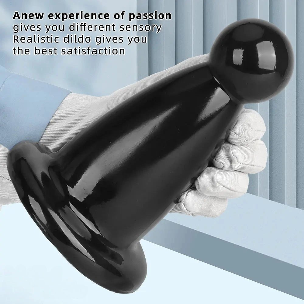 Rounded PVC Butt Plug, 2 Sizes - Thick Anal Plug